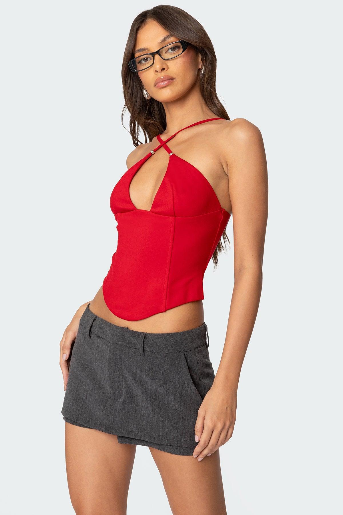 Lou Crossover Beaded Corset Product Image