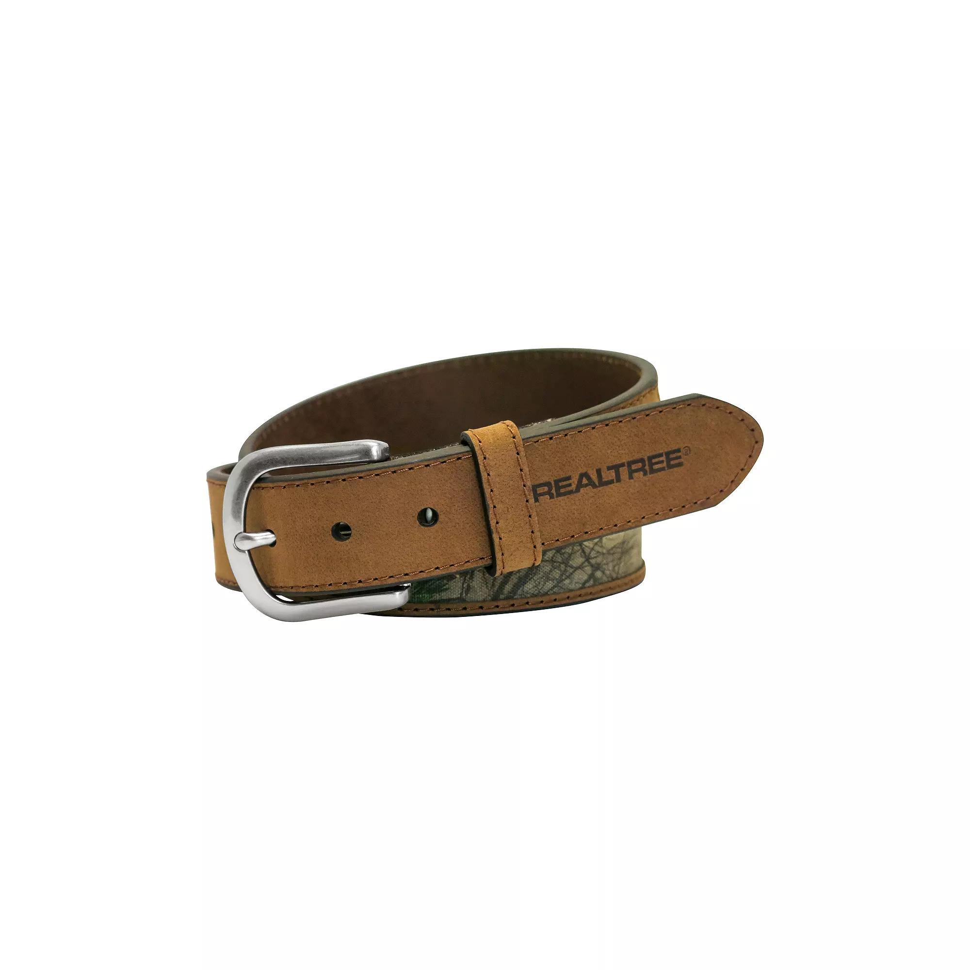 Men's Realtree Camouflage Genuine Leather Belt, Size: 38, Brown Product Image