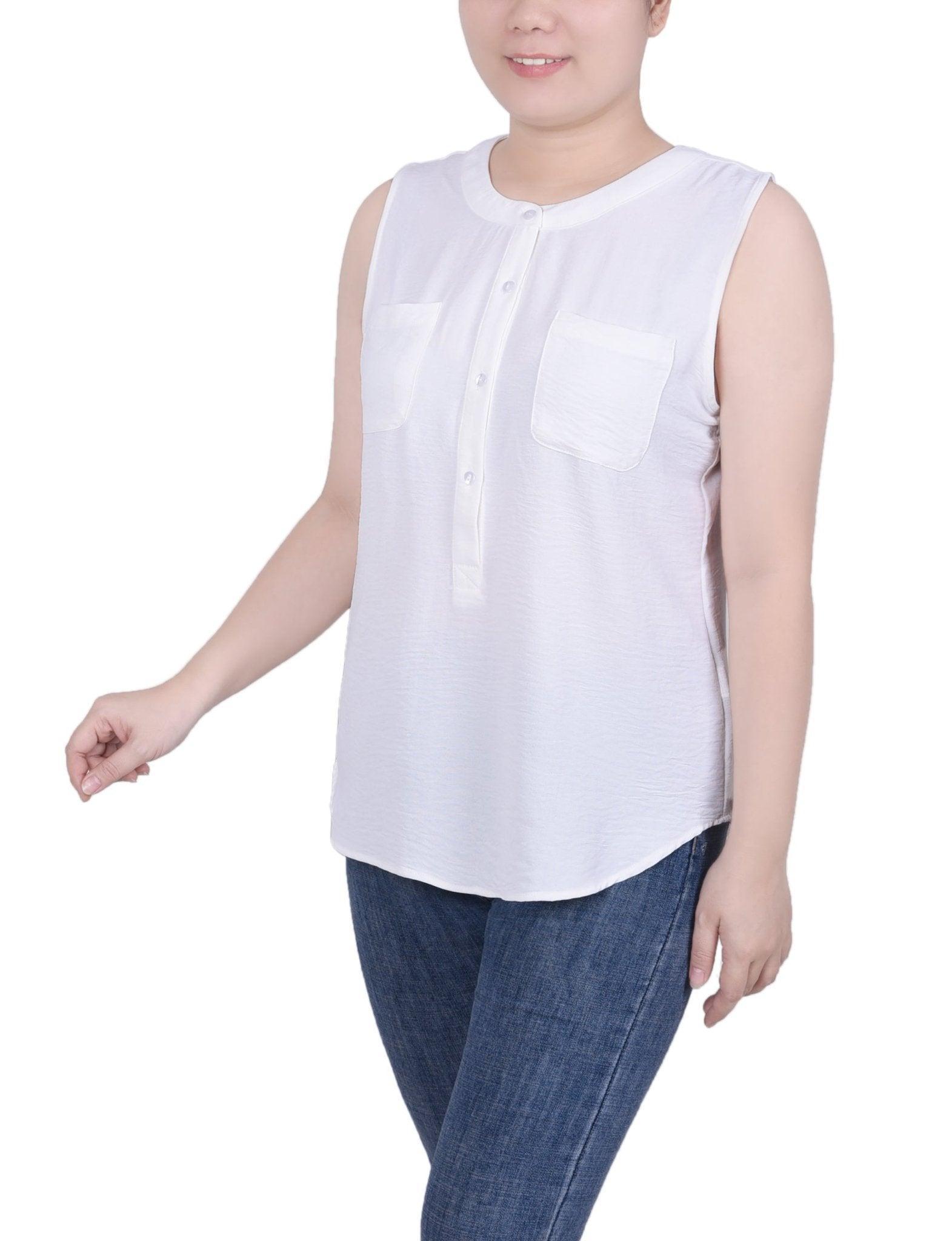 Sleeveless Air Flow Blouse - Petite Product Image