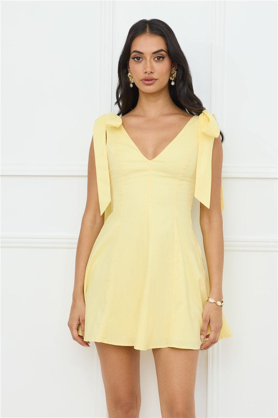 Pretty In Power Mini Dress Yellow Product Image