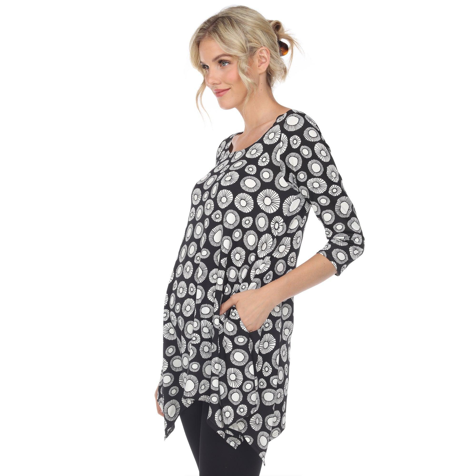 Printed Geometric Circle Tunic Top Product Image