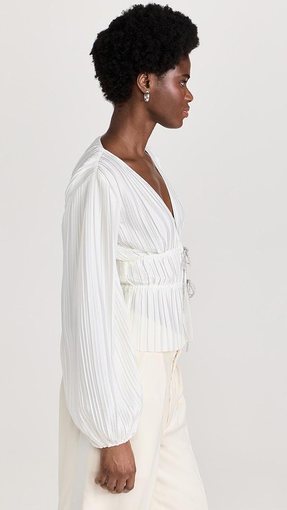 WAYF Tie Front Blouse | Shopbop Product Image