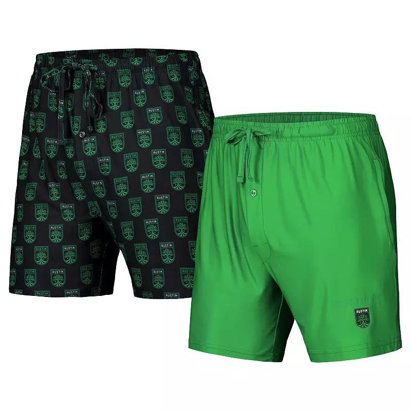 Men's Concepts Sport Black/Kelly Green Austin FC Record 2-Pack Short Set, Size: XL, Afc Black Product Image