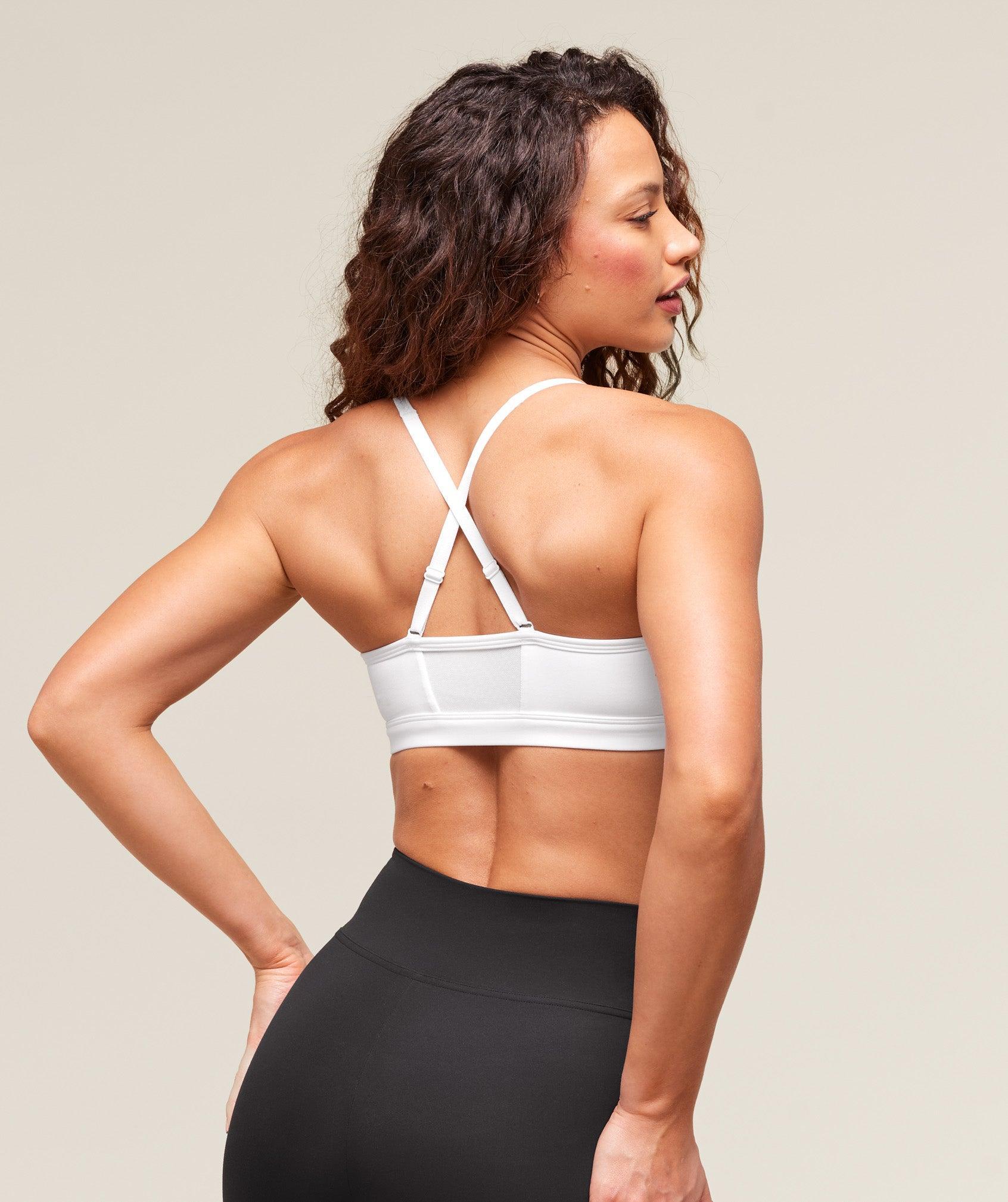 Gymshark Ruched Sports Bra - White Female Product Image