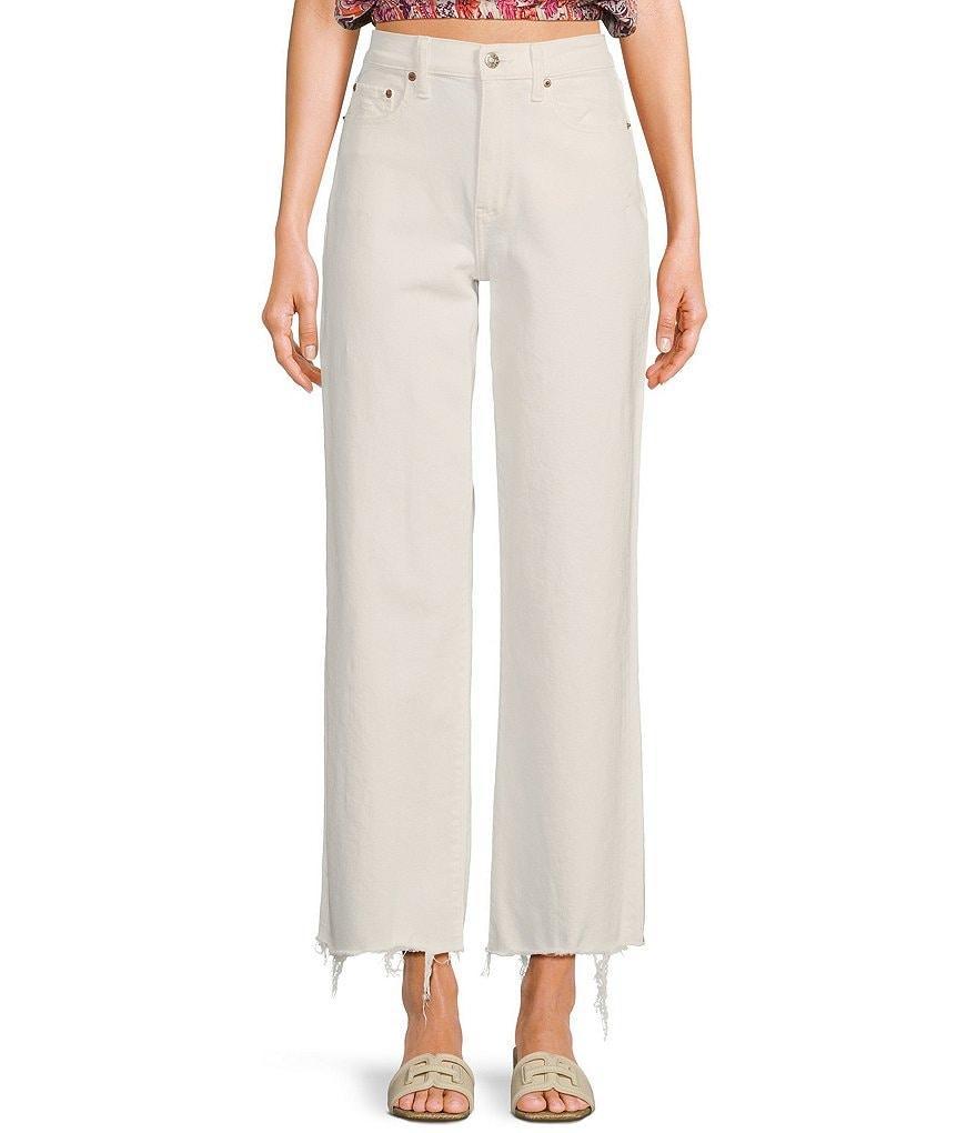 Daze Pleaser High Rise Wide Ankle Length Dark Denim Jeans Product Image