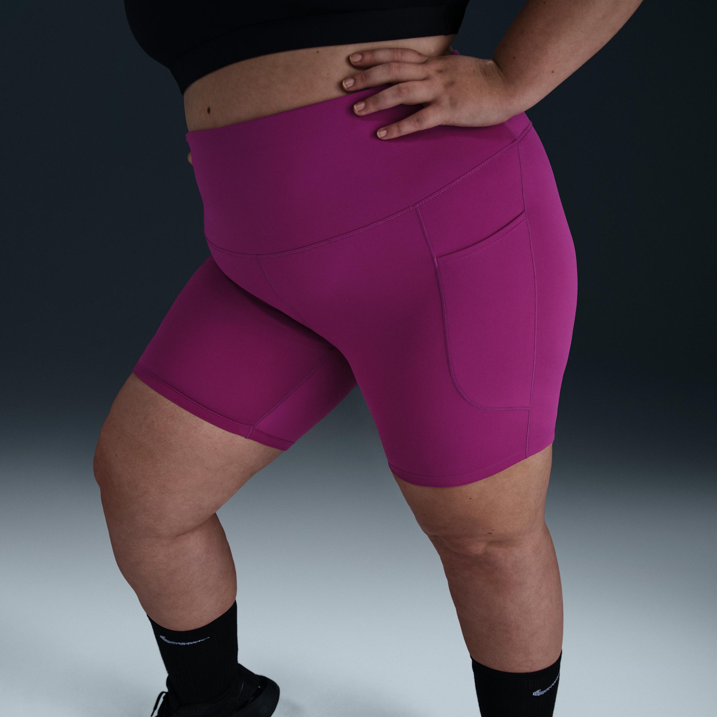 Nike Women's One High-Waisted 8" Biker Shorts with Pockets (Plus Size) Product Image