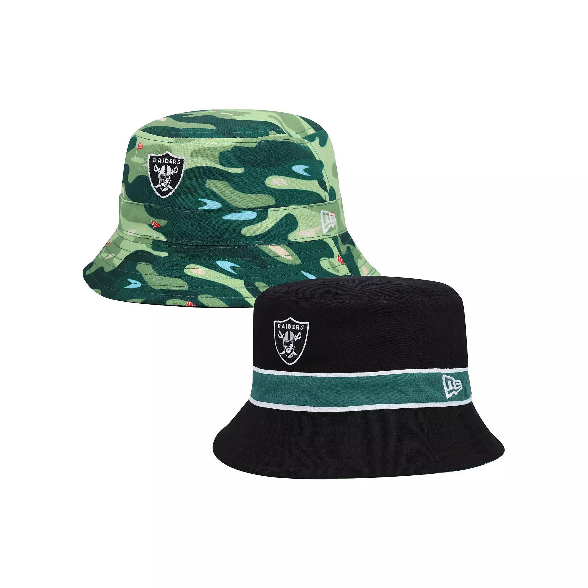 Men's New Era Black Las Vegas Raiders Reversible Bucket Hat, Size: Large/XL, Lvr Black Product Image