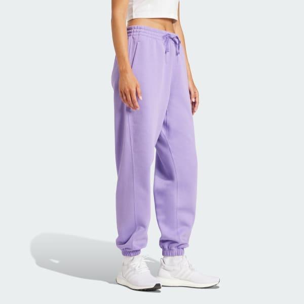 Women's adidas Essentials 3-Stripes French Terry Cuffed Sportswear Pants, Size: Small, Clear Pink White Product Image