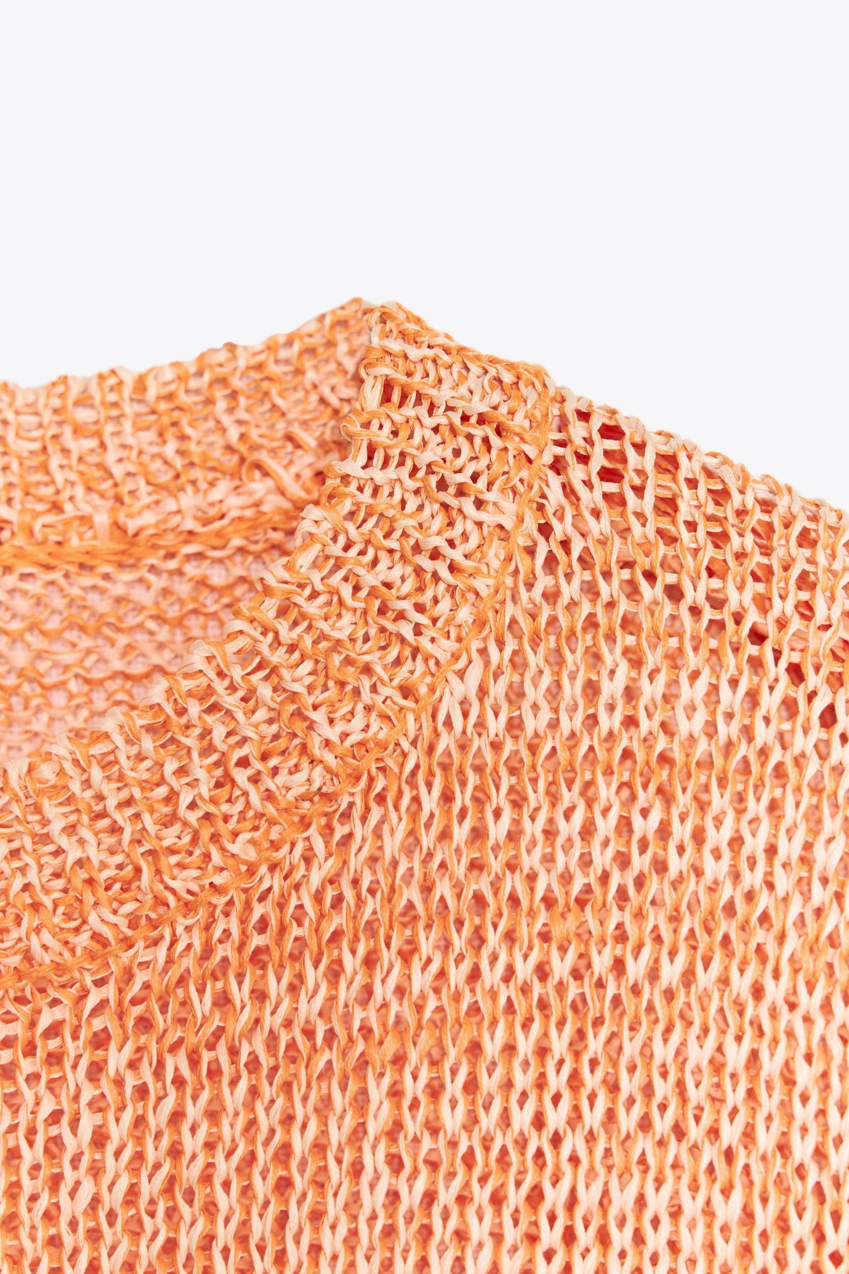 RIBBED KNIT SWEATER WITH RIBBONS Product Image
