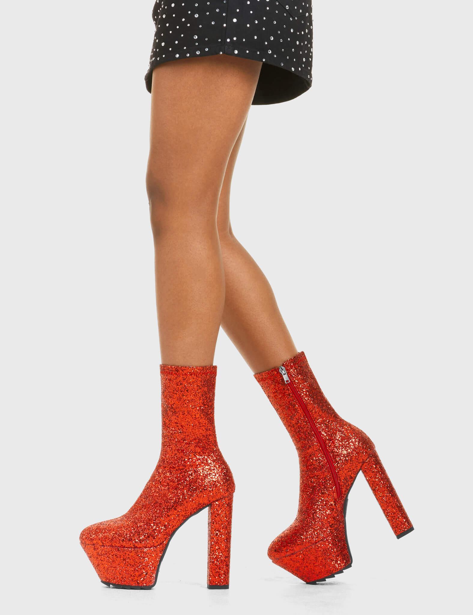 Bling Platform Ankle Boots Product Image