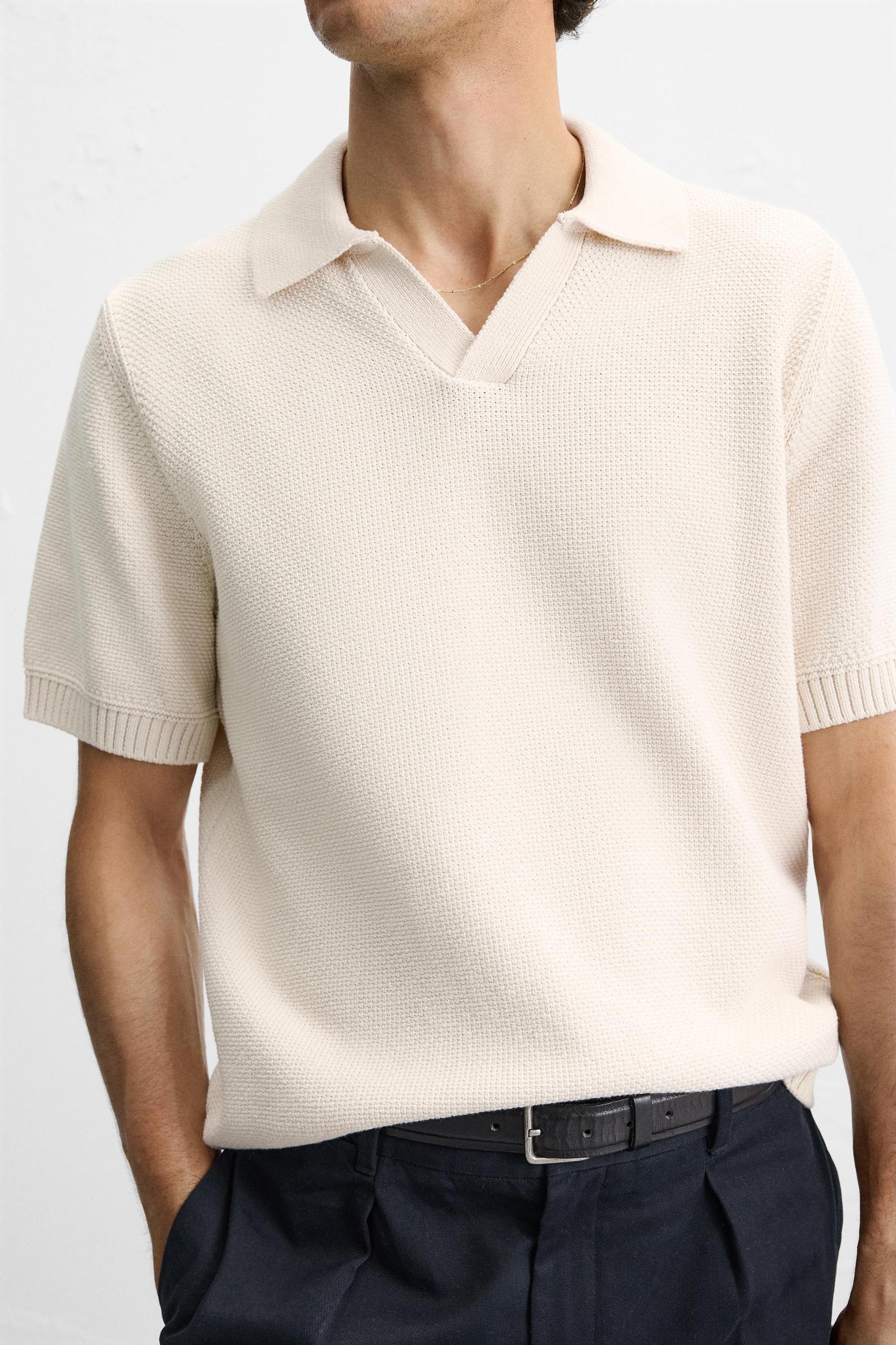 TEXTURED KNIT POLO Product Image