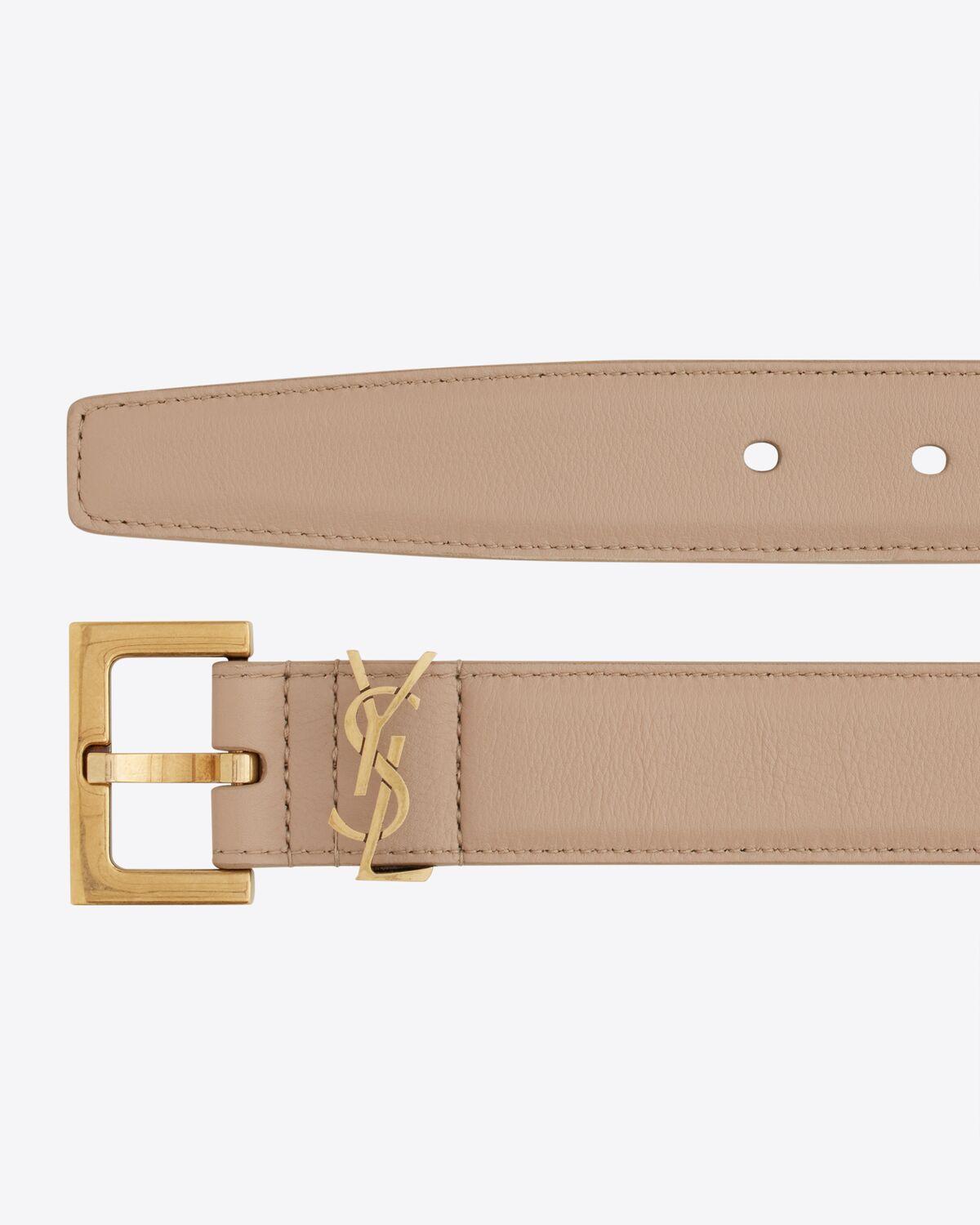 CASSANDRE THIN BELT WITH SQUARE BUCKLE IN BOX SAINT LAURENT LEATHER | Saint Laurent | YSL.com Product Image