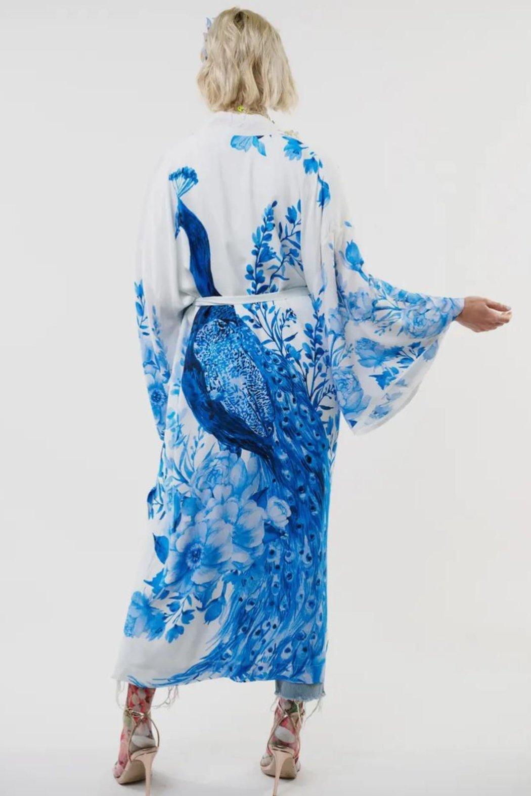 White Peacock Kimono Product Image