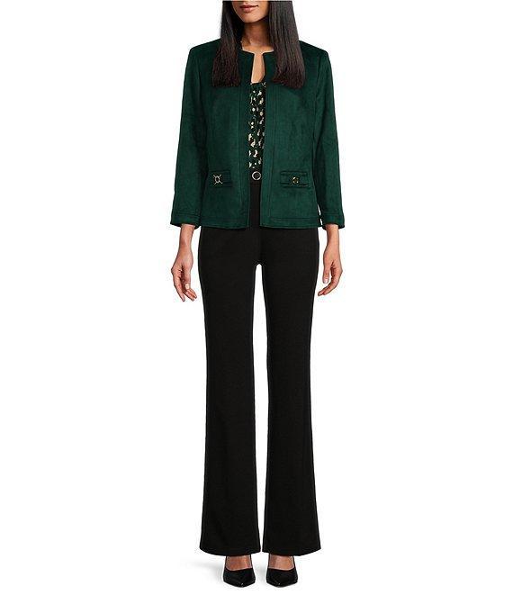 Kasper Printed Sleeveless V-Neck Knot Front Blouse Product Image