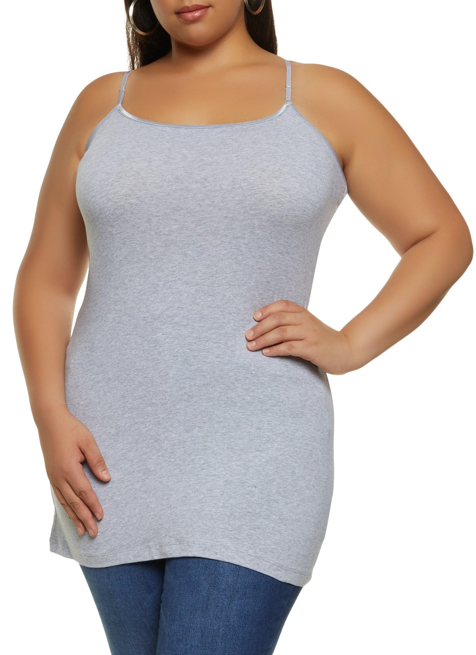Plus Size Solid Scoop Neck Cami Female Product Image