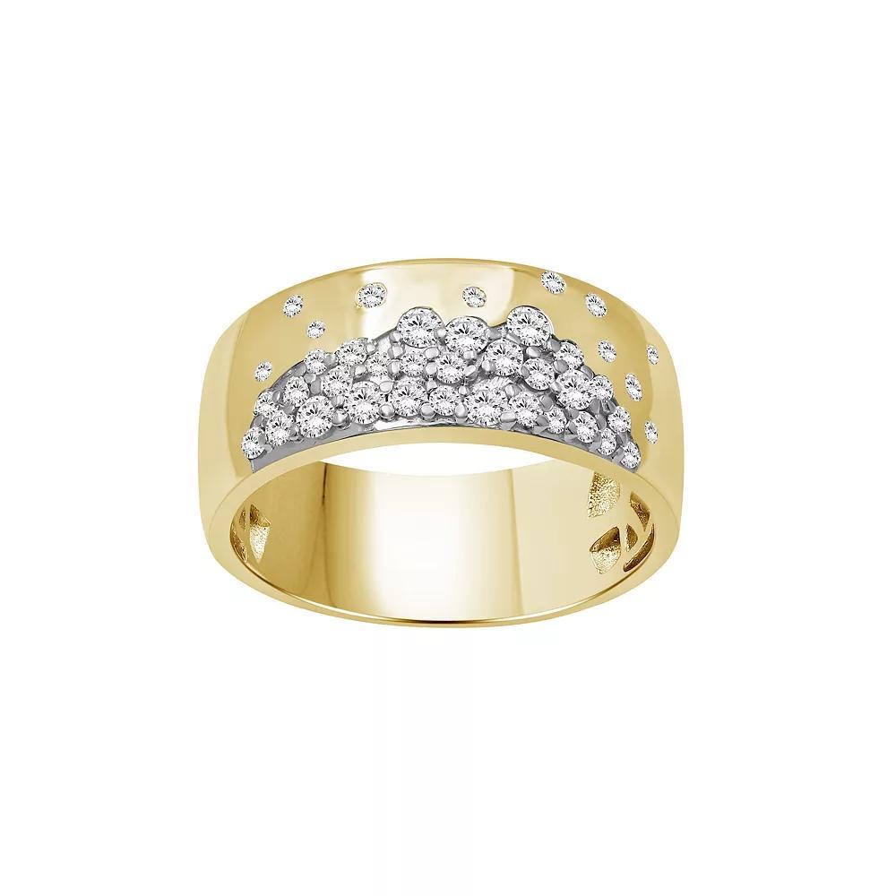 Jewelexcess 14k Gold Over Silver 1/2 Carat T.W. Diamond Fashion Ring, Women's, Size: 7, Gold Tone Product Image