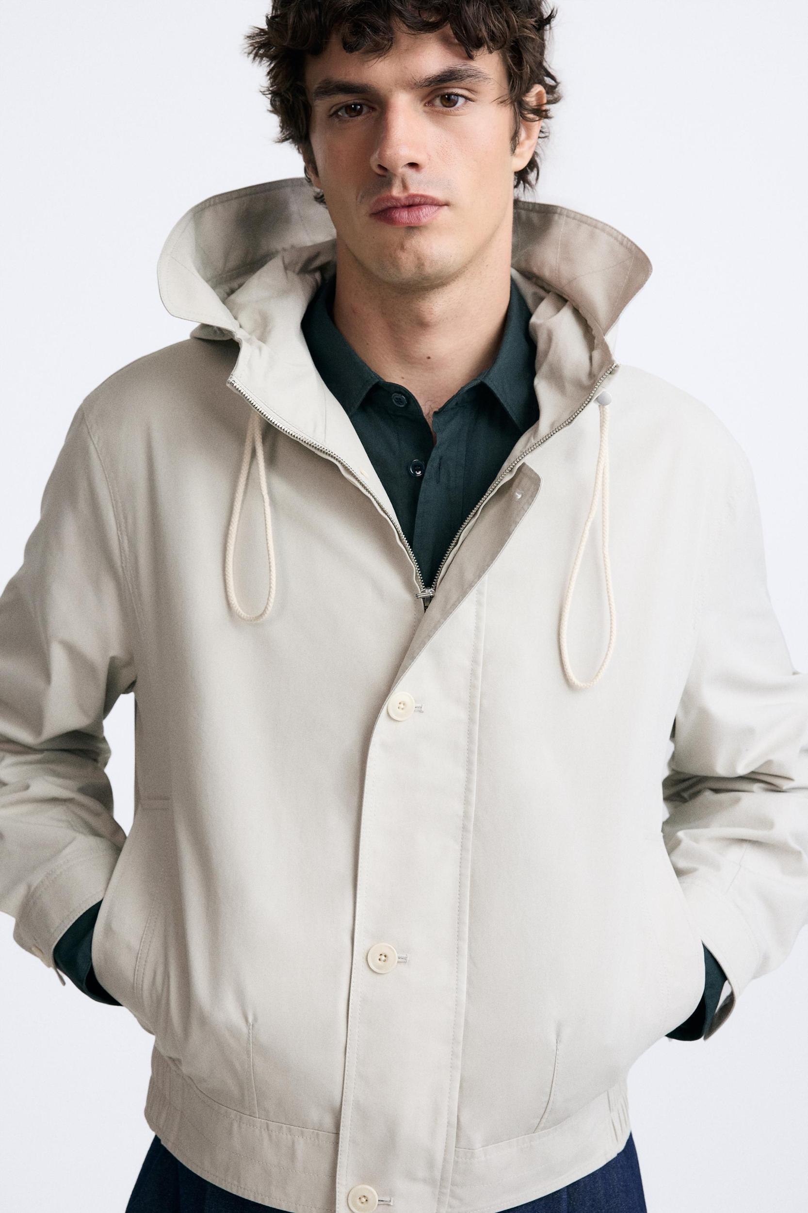 COTTON JACKET WITH HOOD Product Image