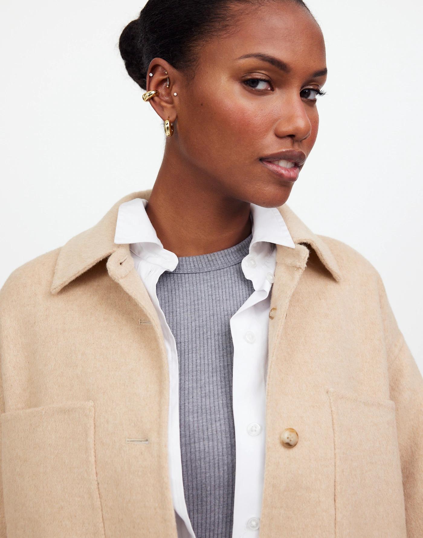 Double-Faced Long Shirt-Jacket Product Image