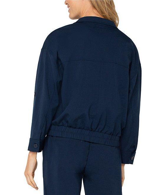 Liverpool Los Angeles Textured Stretch Cinched Hem Utility Jacket Product Image
