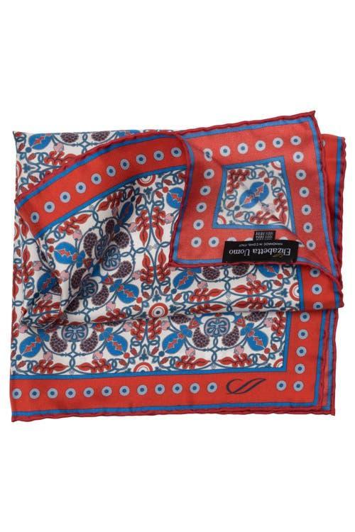 Elizabetta Nebbiolo - Silk Pocket Square for Men in Red at Nordstrom Product Image