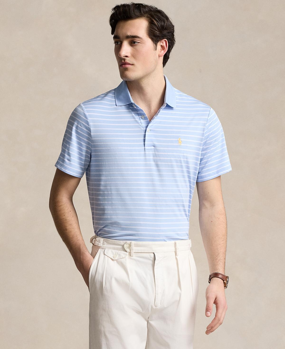Polo Ralph Lauren Mens Classic-Fit Performance Polo Shirt - Blue Hyacinth/ Product Image