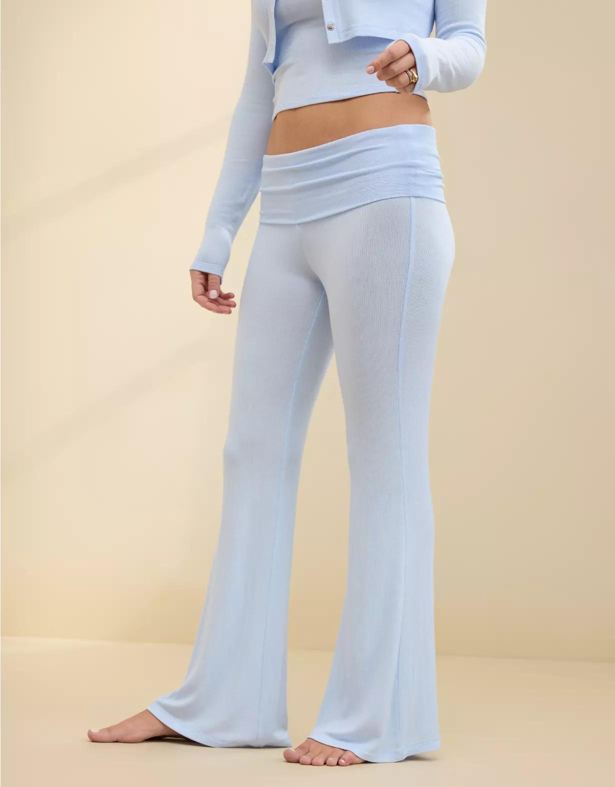 Aerie Let's Bounce Foldover Bootcut PJ Pant Product Image