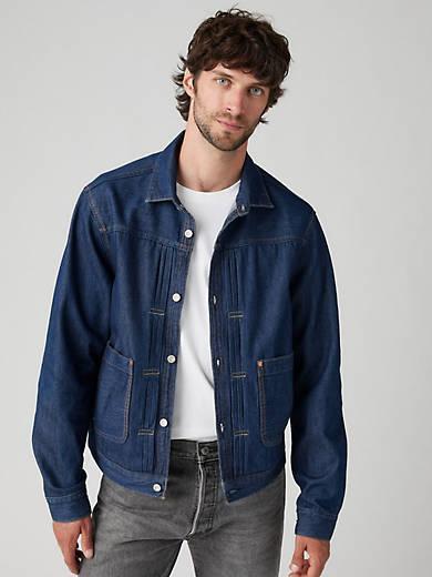 Lightweight Pleated Blouse Trucker Jacket Product Image