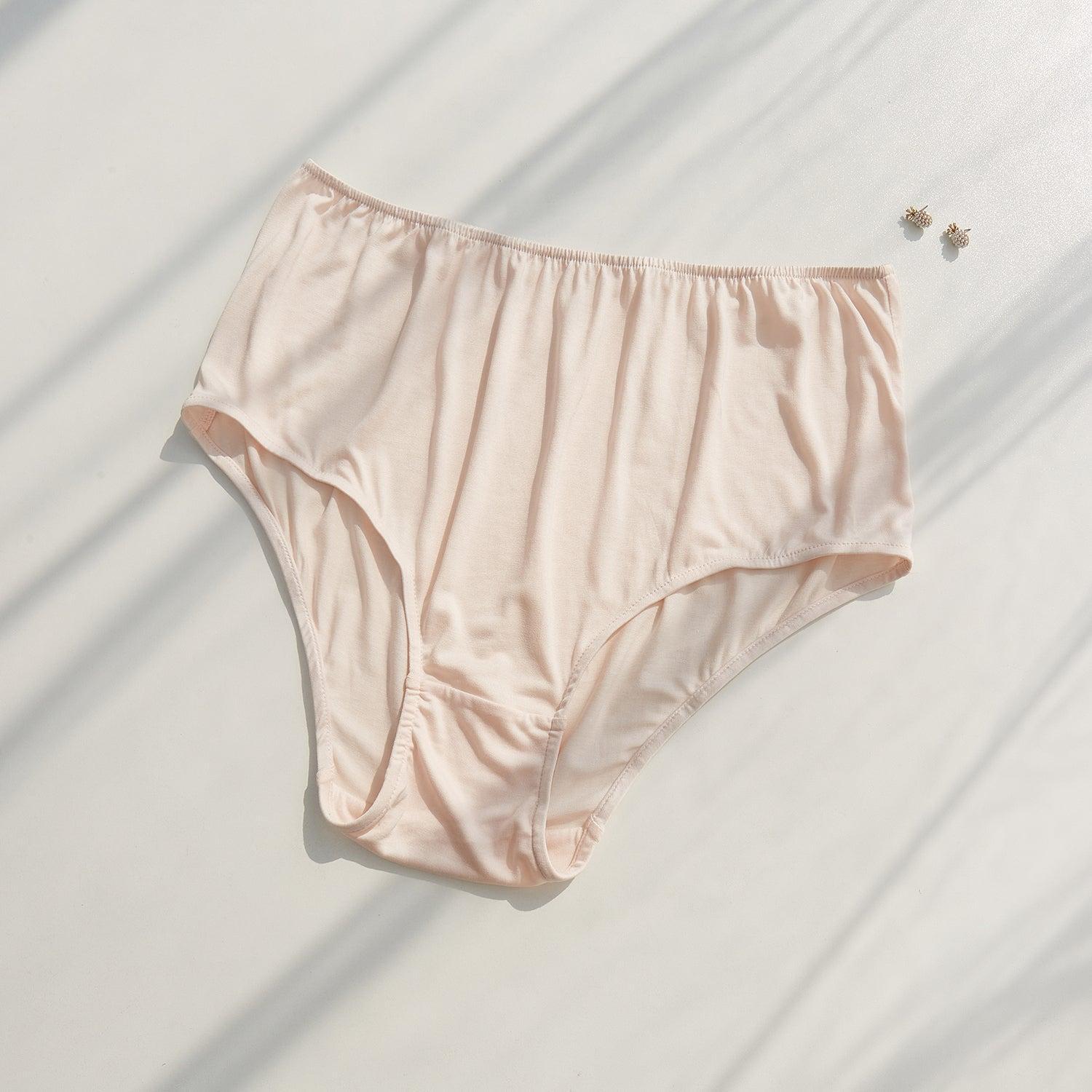 Sample Pure Knitted Silk Pantie Size S | Apricot Pink | Mulberry Silk Pantie Product Image