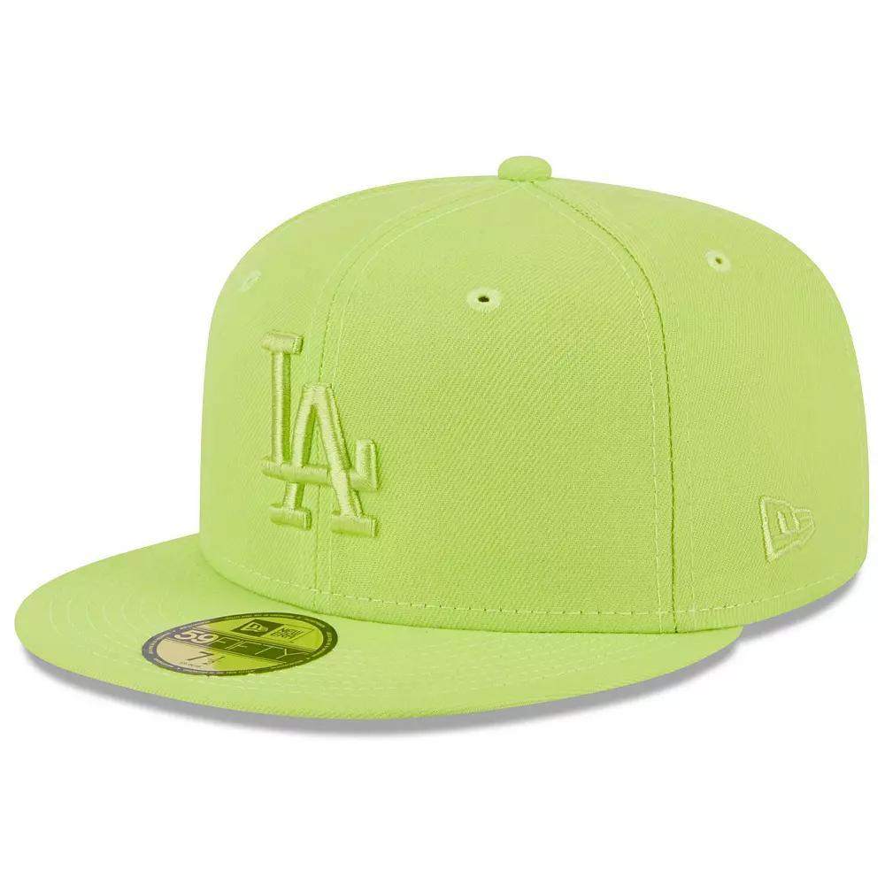 Men's New Era Neon Green Los Angeles Dodgers 2023 Spring Color Basic 59FIFTY Fitted Hat, Size: 7 1/4, Brt Gr Product Image