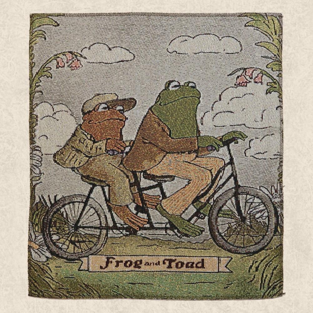 Men's Frog and Toad Crewneck Pullover Sweatshirt - Beige Product Image