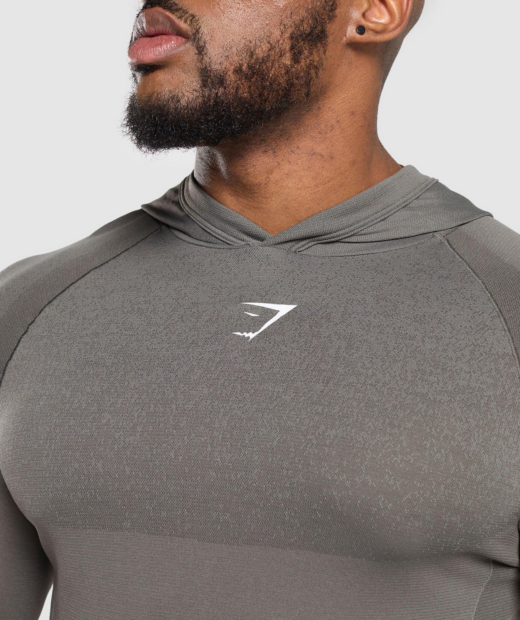 Gymshark Shadow Seamless Hoodie - Meteor Grey Male Product Image