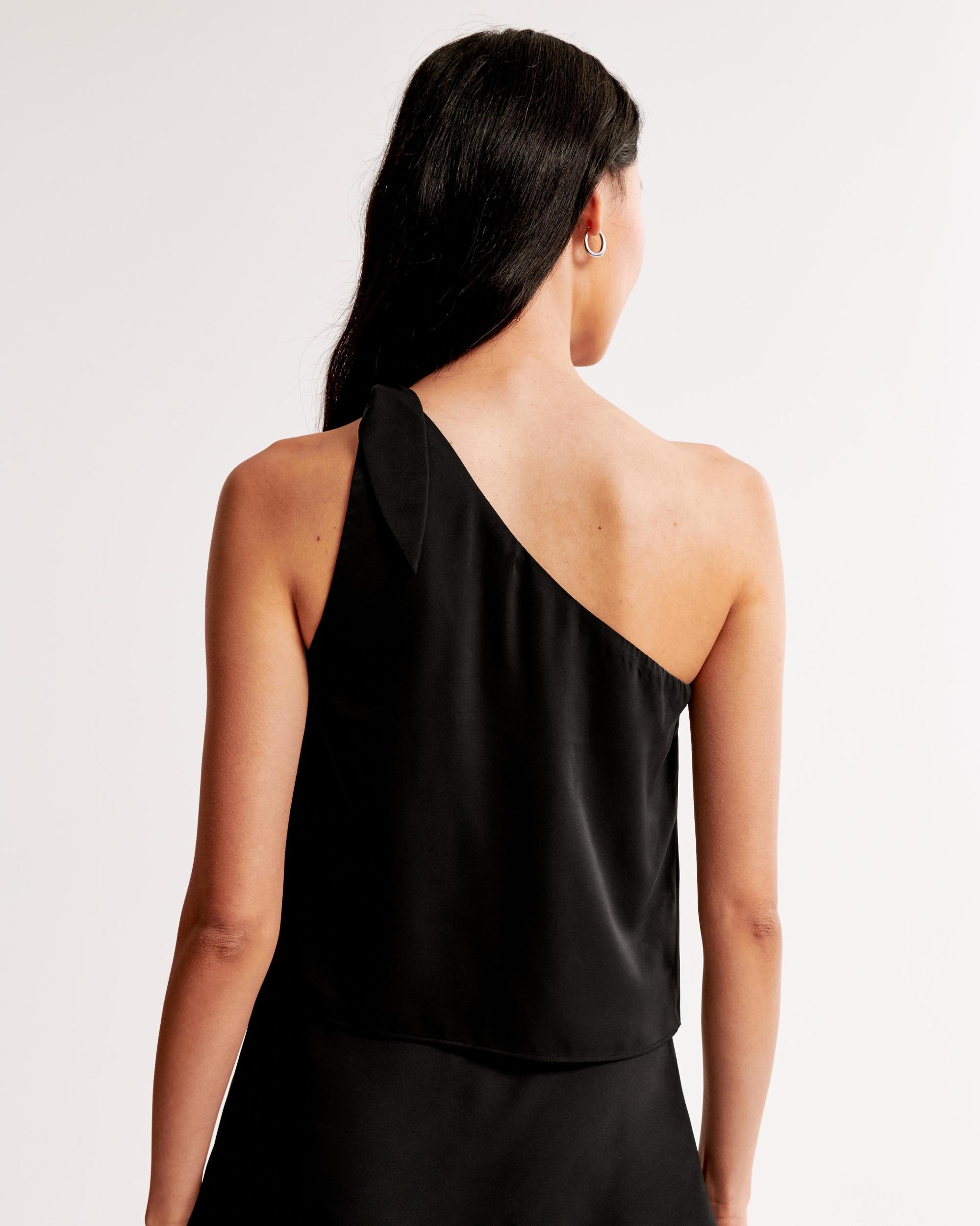 Asymmetrical Satin Set Top Product Image