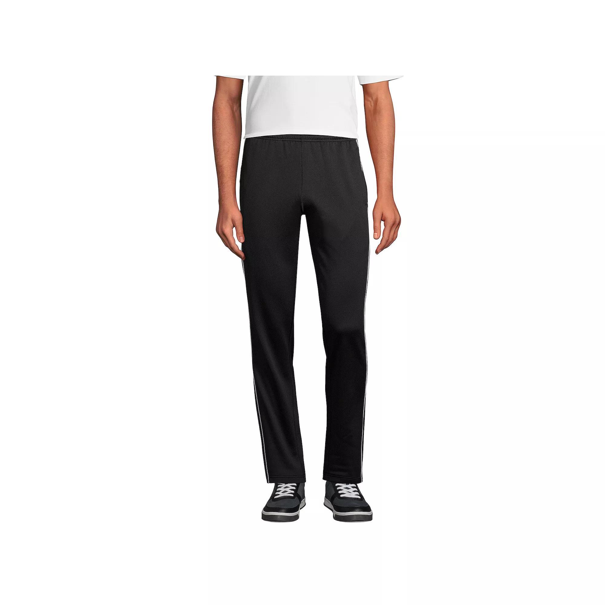 Men's Lands' End Active Track Pants, Size: XL, Black Product Image