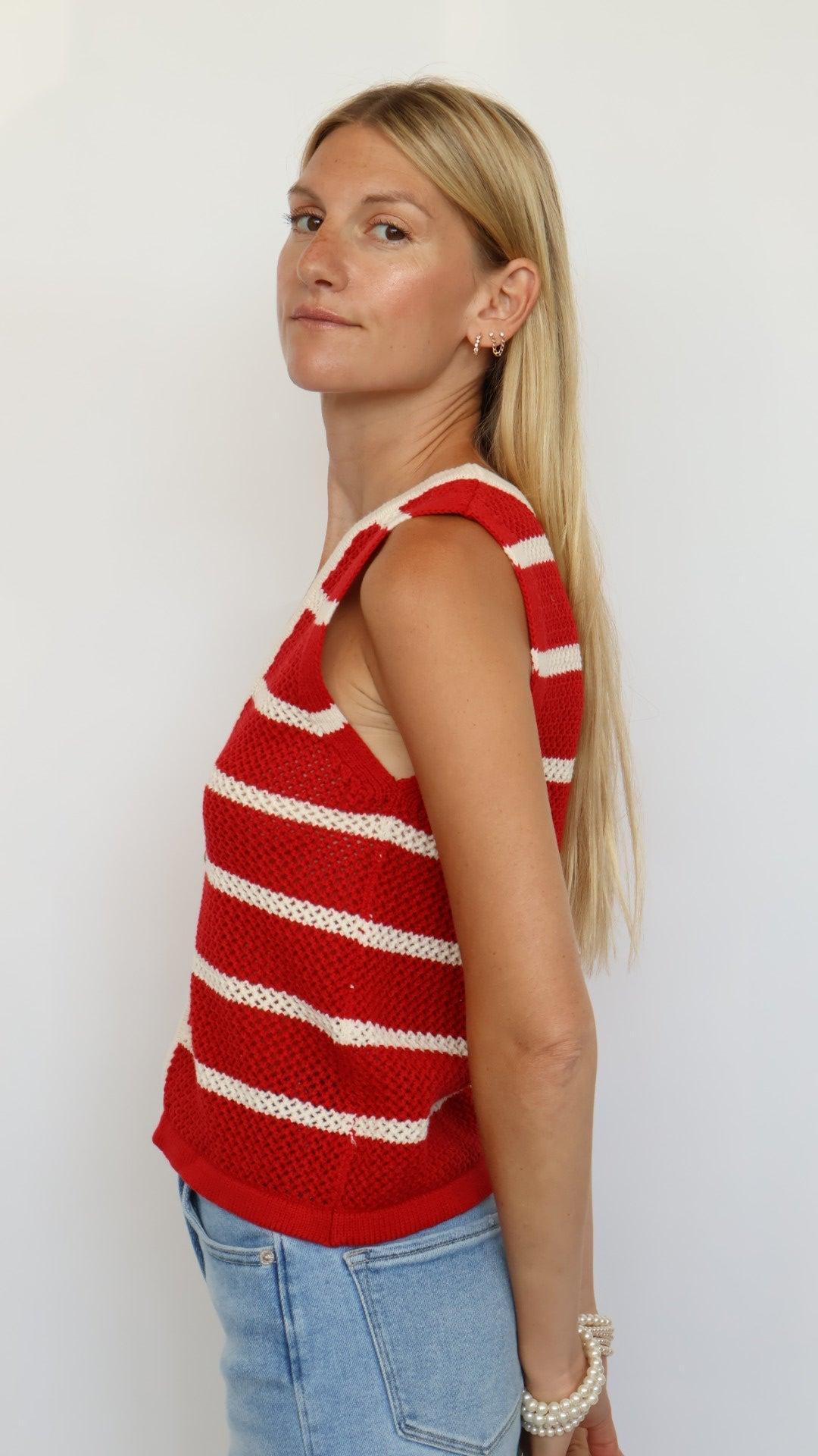 Serena Stripe Knit Top Product Image