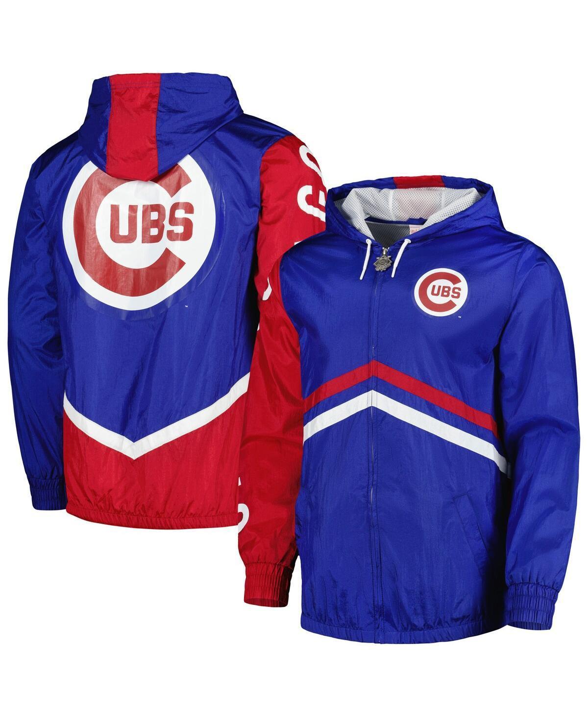 Men's Mitchell & Ness  Royal Chicago Cubs Undeniable Full-Zip Hoodie Windbreaker Jacket, Size: Large, Blue Product Image