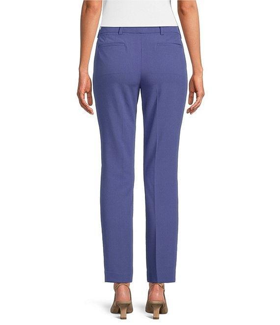 Calvin Klein Solid Lux Flat Front Slim Leg Pants Product Image