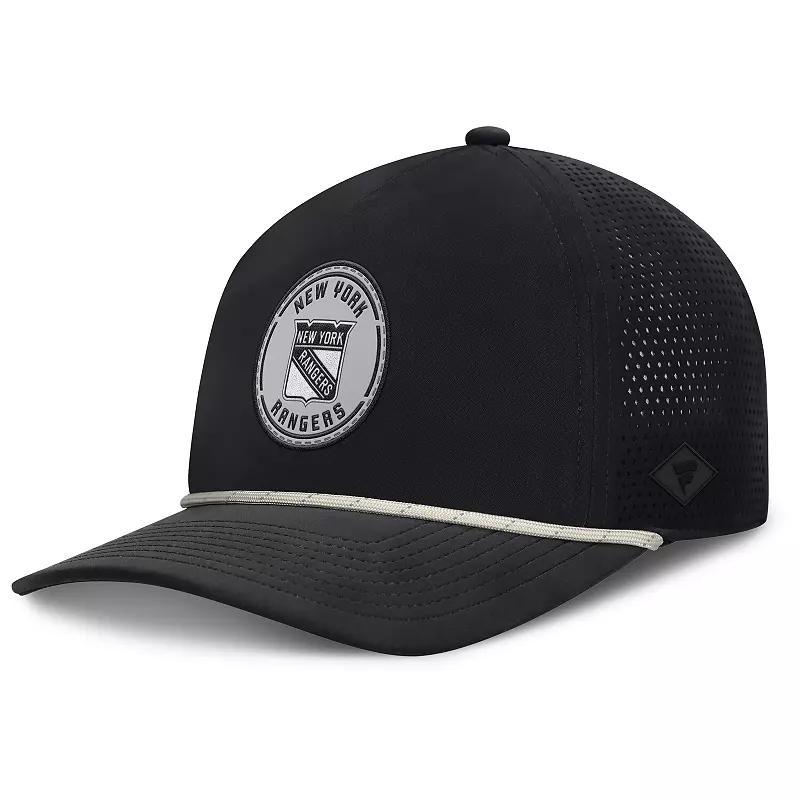 Men's Fanatics Black New York Rangers Front Office Performance A-Frame Adjustable Hat, Ran Black Product Image