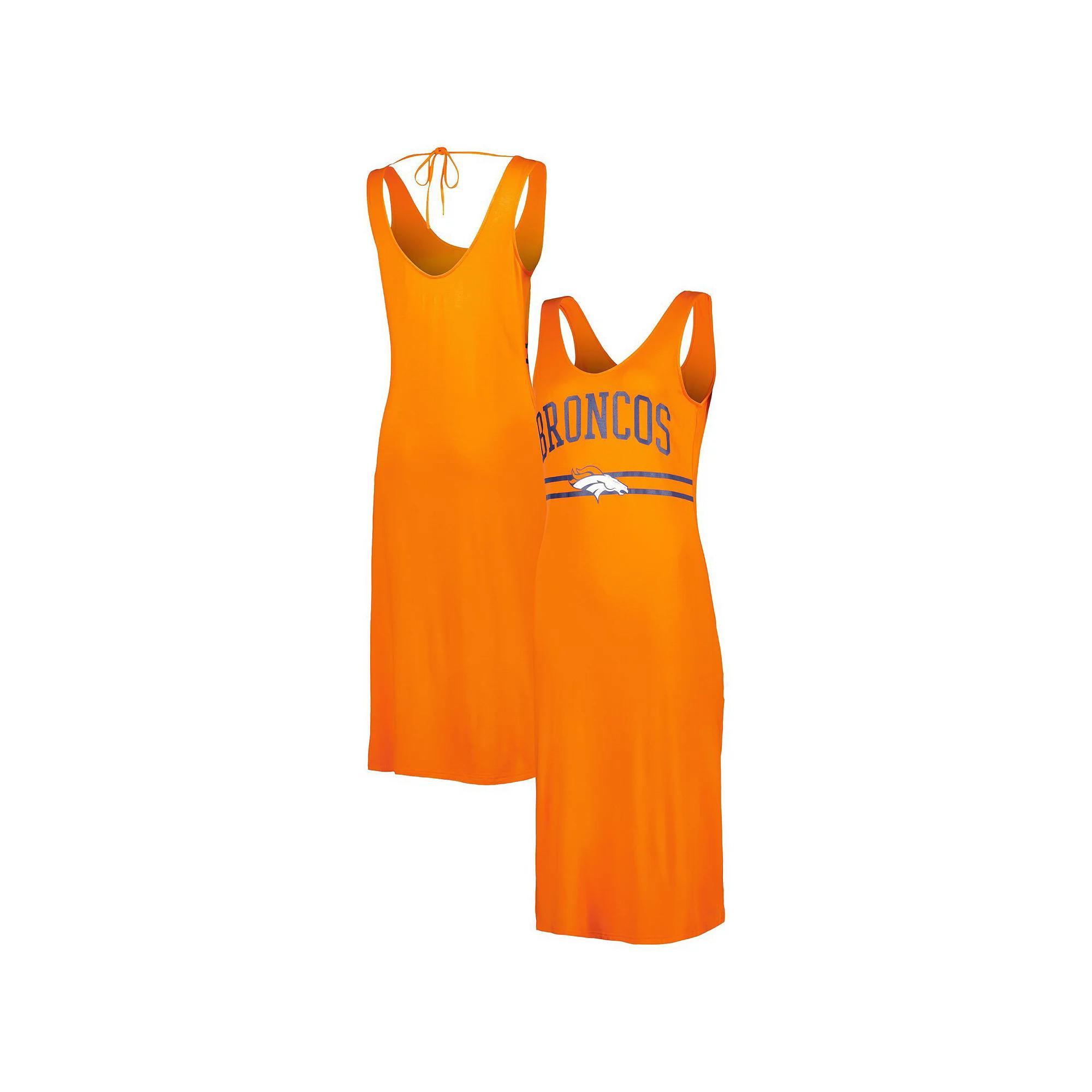 Women's G-III 4Her by Carl Banks Orange Denver Broncos Training V-Neck Maxi Dress, Size: 2XL Product Image