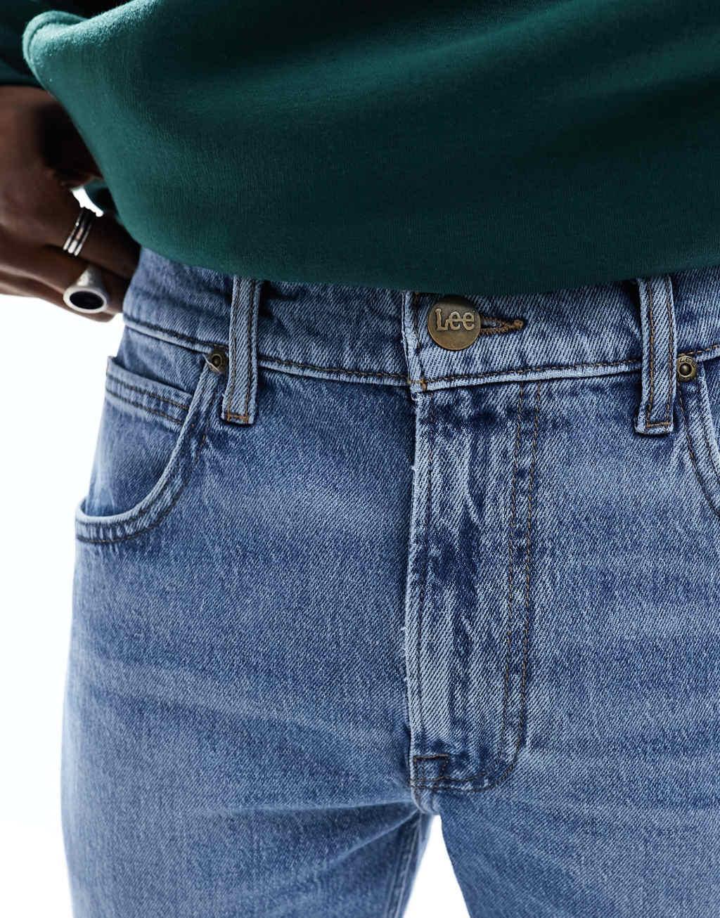 Lee Rider slim fit jeans in downtown light wash Product Image