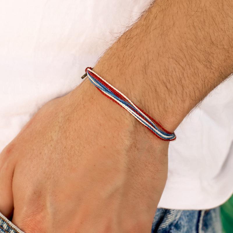 Red, White, & Blue Bracelet Male Product Image