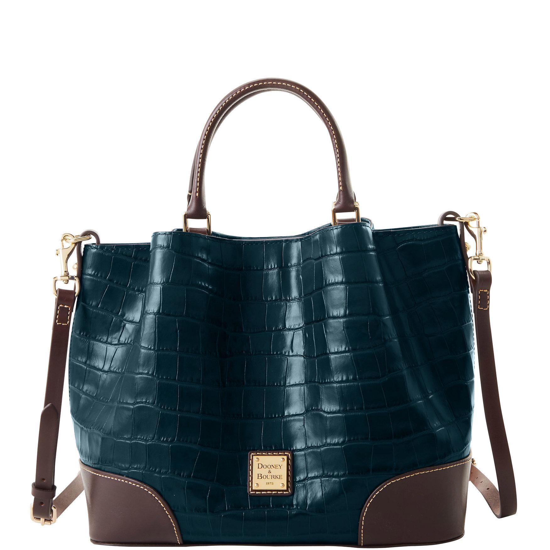 Dooney & Bourke Womens Oakdale Leather Brenna Bag in Midnight Blue Product Image