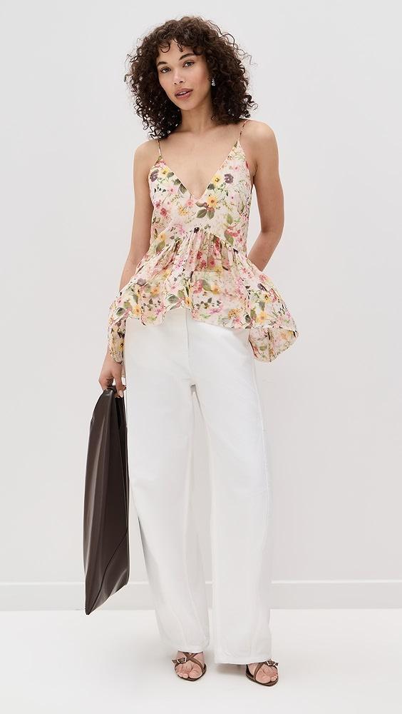Marques Almeida Printed Chiffon Strappy Top | Shopbop Product Image