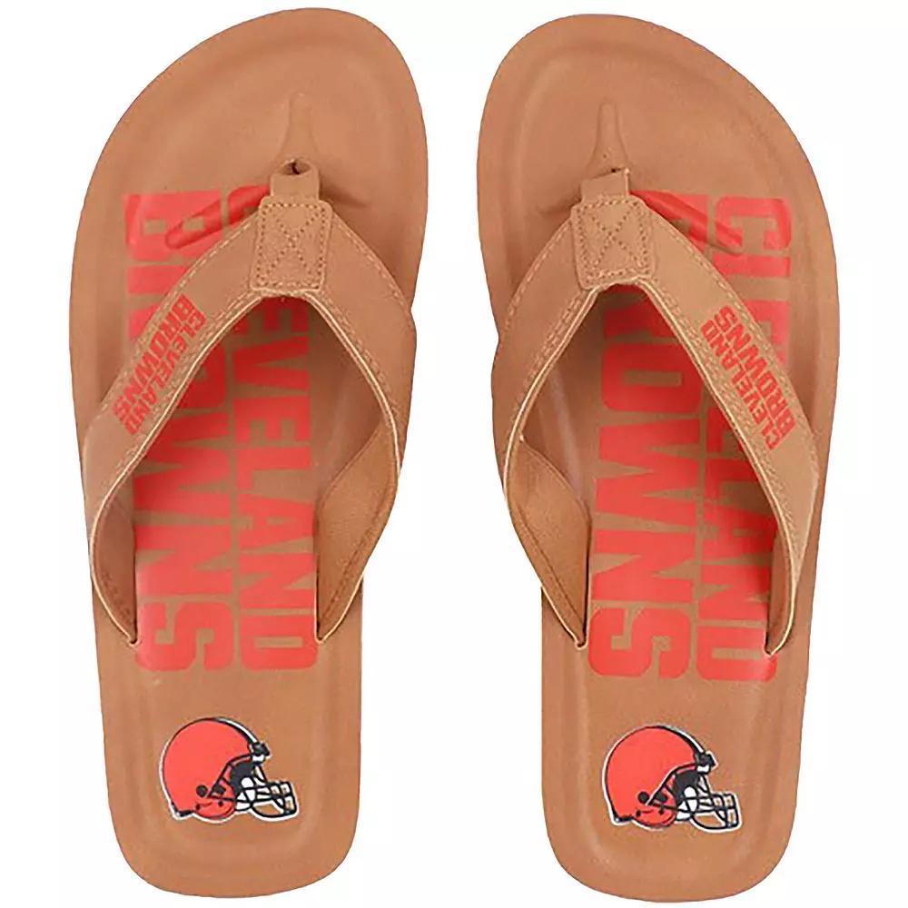 Men's Cleveland Browns Color Pop Flip Flop Sandals, Size: Small Product Image