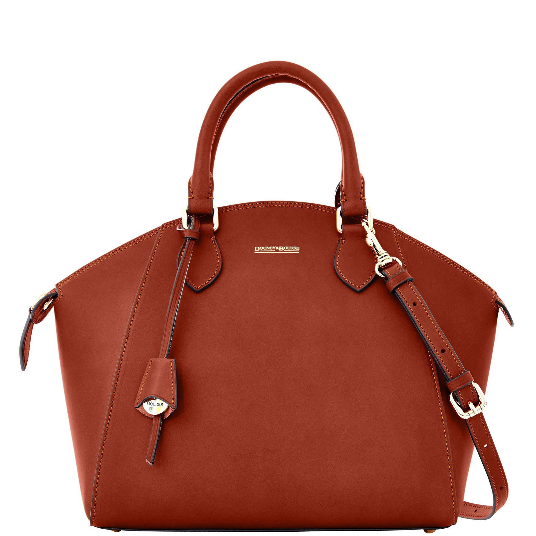 Dooney & Bourke Womens Alto Sabrina Leather Satchel Bag in Black Product Image
