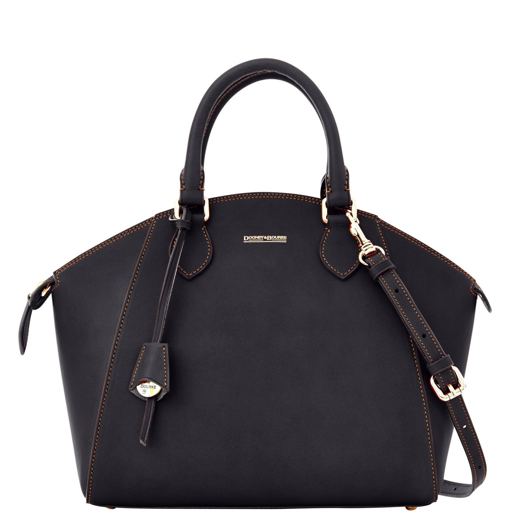 Dooney & Bourke Womens Alto Sabrina Leather Satchel Bag in Black Product Image