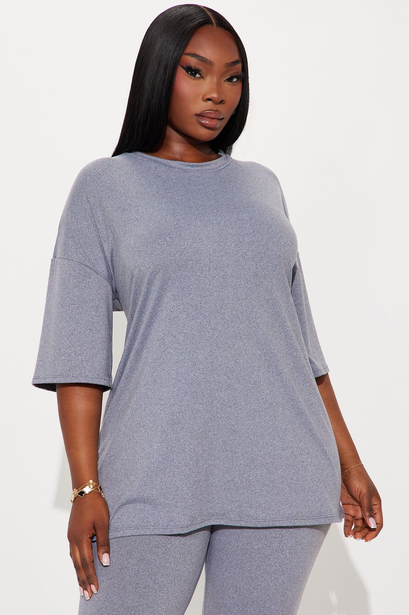 Weekend Vibes Capri Set - Heather Grey Product Image