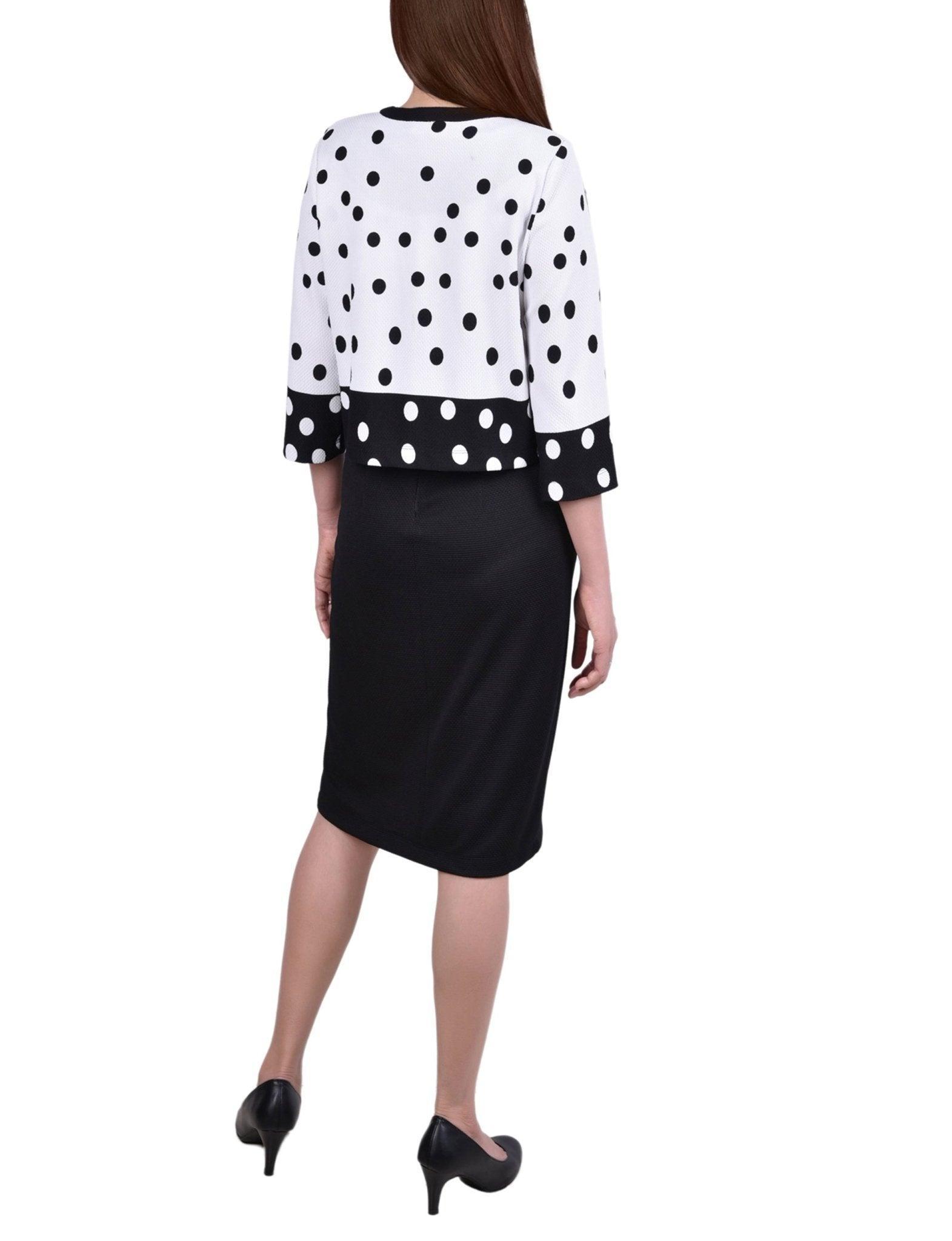 Katlyn Dotted Colorblocked Dress Set Product Image