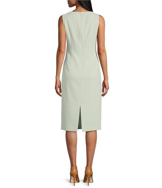 Preston & York Gloria Boat Neck Boucle Shift Tweed Sleeveless Dress Product Image