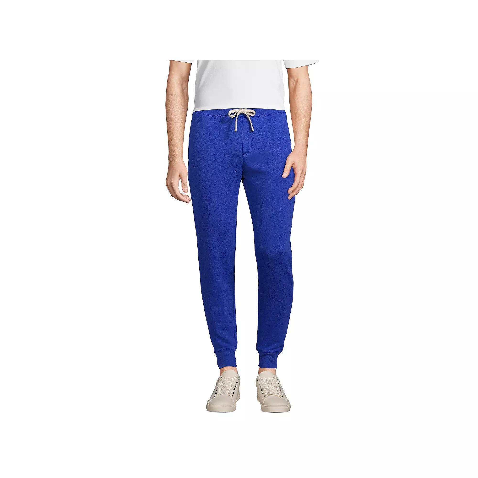 Adult Lands End School Uniform Jogger Sweatpants, Mens Blue Product Image