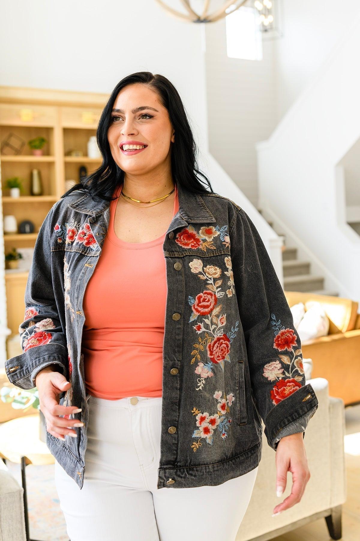Lovely Visions Flower Embroidered Jacket (Online Exclusive) Product Image